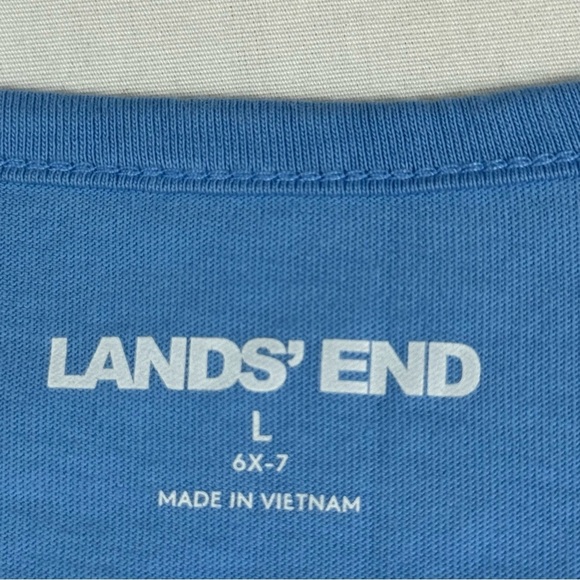 Lands' End Blue Space Shuttle Long Sleeve T-Shirt Girls Size L - Picture 3 of 5